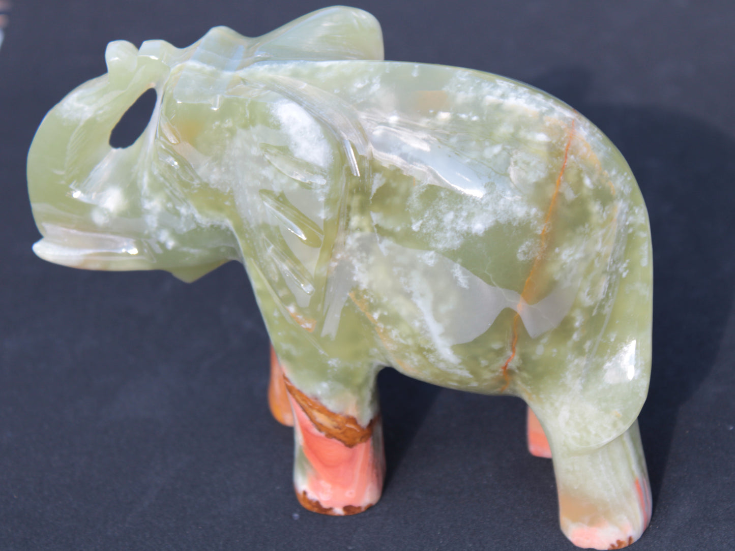 Elephant hand-carved Afghan Jade 152*60*117mm 1120g Rocks and Things