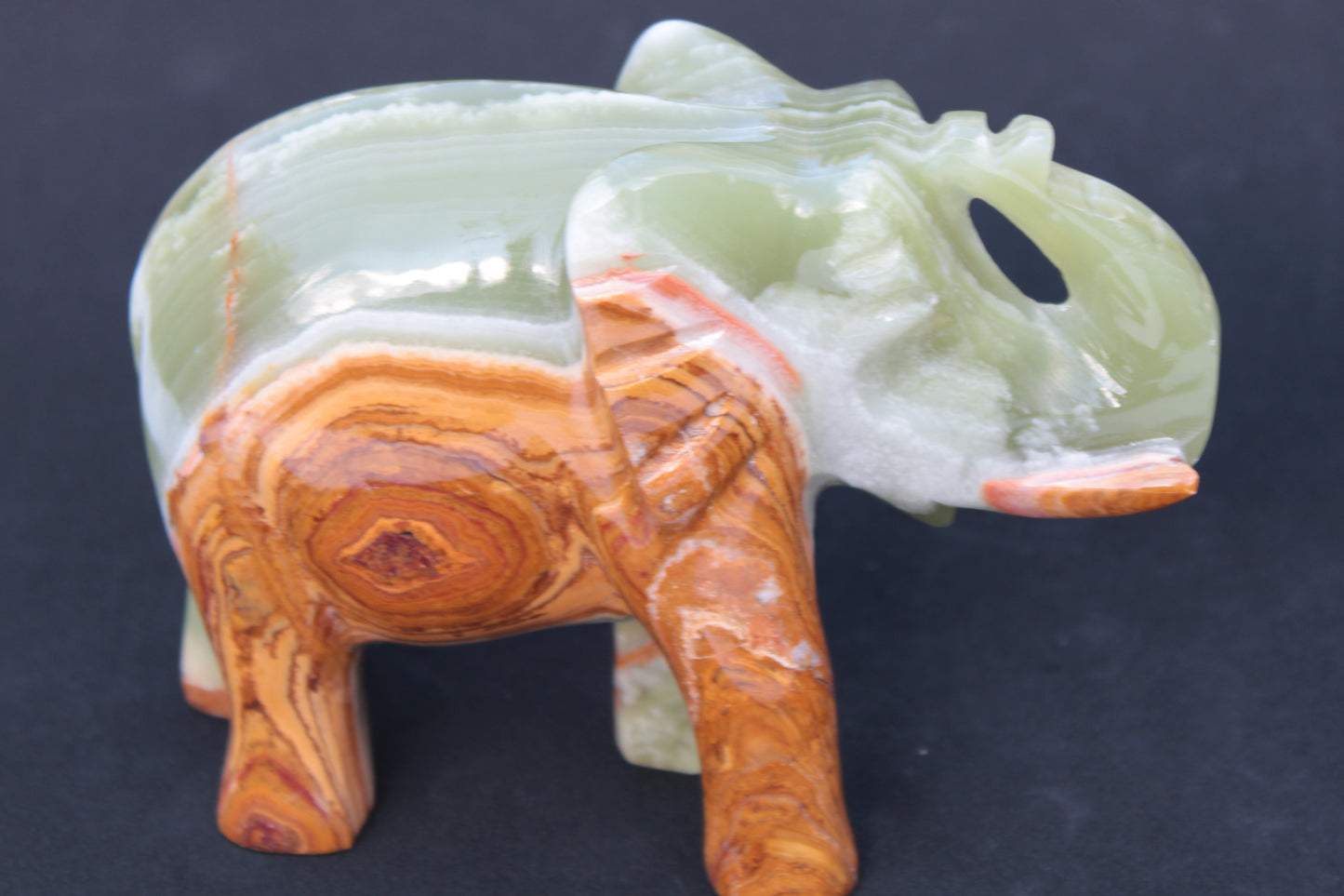 Elephant hand-carved Afghan Jade 152*60*117mm 1120g Rocks and Things