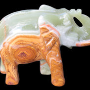 Elephant hand-carved Afghan Jade 152*60*117mm 1120g in sunlight - Rocks and Things Store