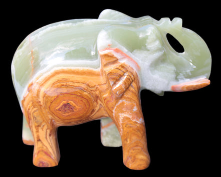 Elephant hand-carved Afghan Jade 152*60*117mm 1120g in sunlight - Rocks and Things Store