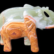 Elephant hand-carved Afghan Jade 152*60*117mm 1120g in sunlight - Rocks and Things Store