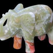 Elephant hand-carved Afghan Jade 152*60*117mm 1120g in sunlight - Rocks and Things Store