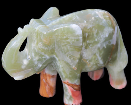 Elephant hand-carved Afghan Jade 152*60*117mm 1120g in sunlight - Rocks and Things Store