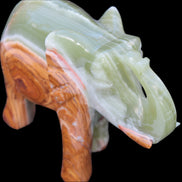 Elephant hand-carved Afghan Jade 152*60*117mm 1120g in sunlight - Rocks and Things Store