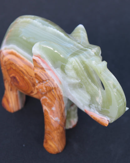 Elephant hand-carved Afghan Jade 152*60*117mm 1120g Rocks and Things