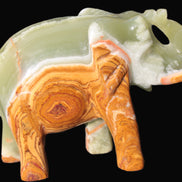 Elephant hand-carved Afghan Jade 152*60*117mm 1120g in sunlight - Rocks and Things Store