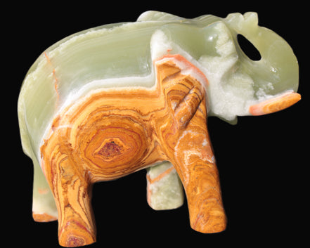 Elephant hand-carved Afghan Jade 152*60*117mm 1120g in sunlight - Rocks and Things Store