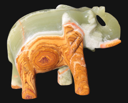 Elephant hand-carved Afghan Jade 152*60*117mm 1120g in sunlight - Rocks and Things Store