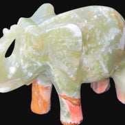 Elephant hand-carved Afghan Jade 152*60*117mm 1120g in sunlight - Rocks and Things Store