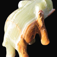 Elephant hand-carved Afghan Jade 152*60*117mm 1120g in sunlight - Rocks and Things Store