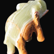 Elephant hand-carved Afghan Jade 152*60*117mm 1120g in sunlight - Rocks and Things Store