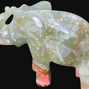 Elephant hand-carved Afghan Jade 152*60*117mm 1120g in sunlight - Rocks and Things Store