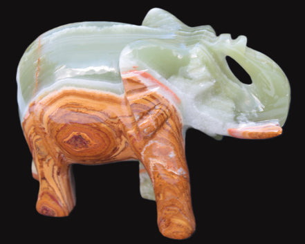 Elephant hand-carved Afghan Jade 152*60*117mm 1120g in sunlight - Rocks and Things Store