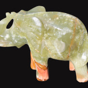 Elephant hand-carved Afghan Jade 152*60*117mm 1120g in sunlight - Rocks and Things Store