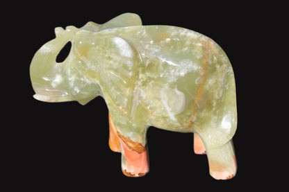 Elephant hand-carved Afghan Jade 152*60*117mm 1120g Rocks and Things