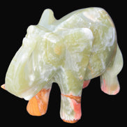 Elephant hand-carved Afghan Jade 152*60*117mm 1120g in sunlight - Rocks and Things Store