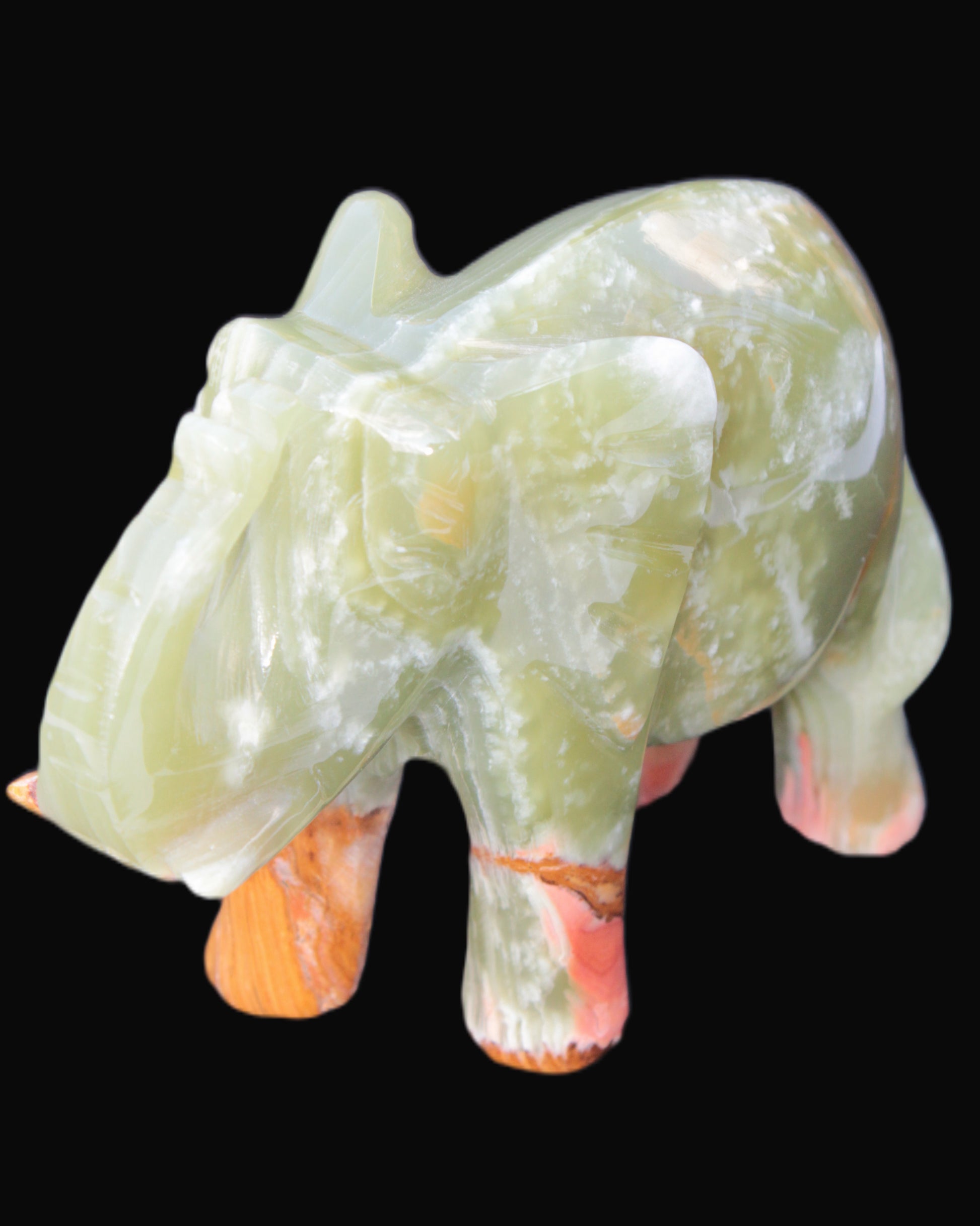 Elephant hand-carved Afghan Jade 152*60*117mm 1120g Rocks and Things