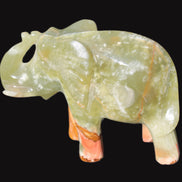 Elephant hand-carved Afghan Jade 152*60*117mm 1120g in sunlight - Rocks and Things Store