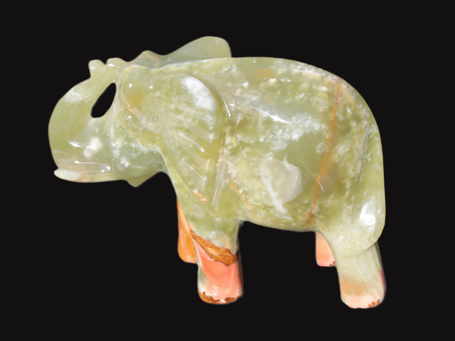 Elephant hand-carved Afghan Jade 152*60*117mm 1120g Rocks and Things