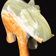 Elephant hand-carved Afghan Jade 152*60*117mm 1120g in sunlight - Rocks and Things Store