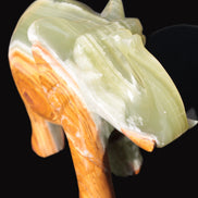 Elephant hand-carved Afghan Jade 152*60*117mm 1120g in sunlight - Rocks and Things Store