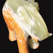 Elephant hand-carved Afghan Jade 152*60*117mm 1120g in sunlight - Rocks and Things Store