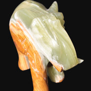 Elephant hand-carved Afghan Jade 152*60*117mm 1120g in sunlight - Rocks and Things Store