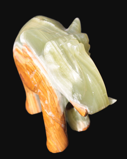 Elephant hand-carved Afghan Jade 152*60*117mm 1120g in sunlight - Rocks and Things Store