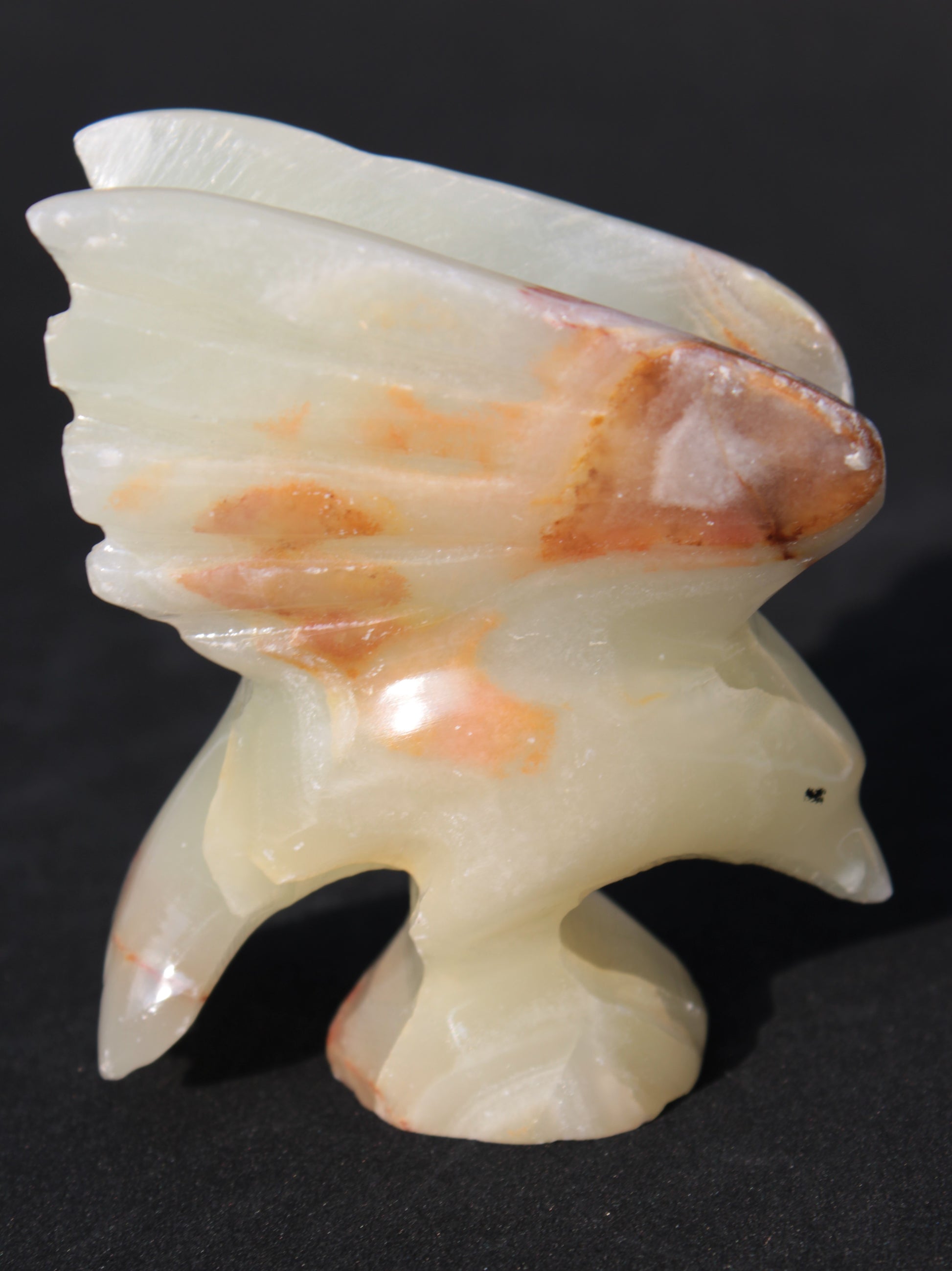 Winged Dolphin hand-carved Afghan Jade 70*36*78mm 182g Rocks and Things