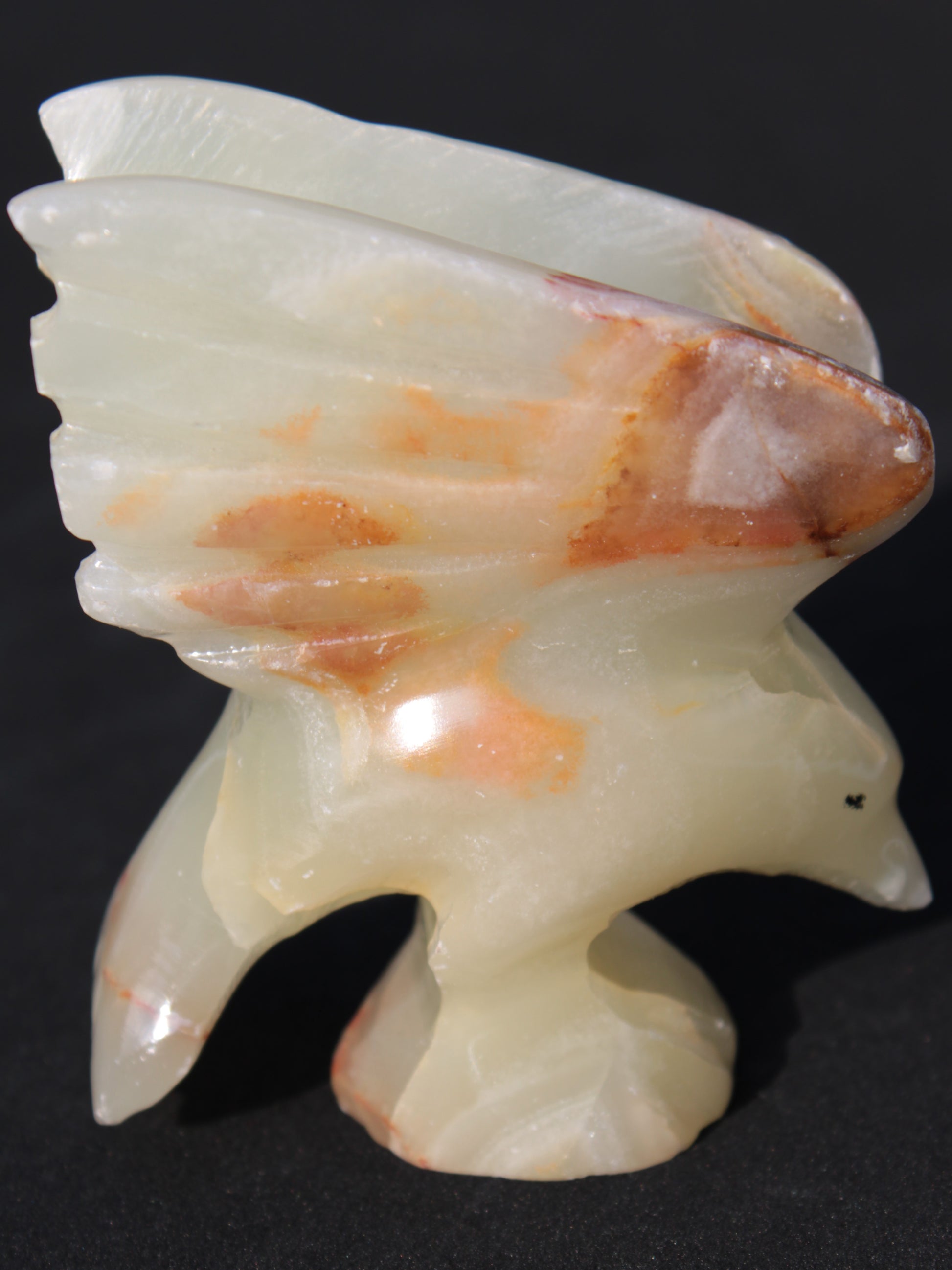 Winged Dolphin hand-carved Afghan Jade 70*36*78mm 182g Rocks and Things