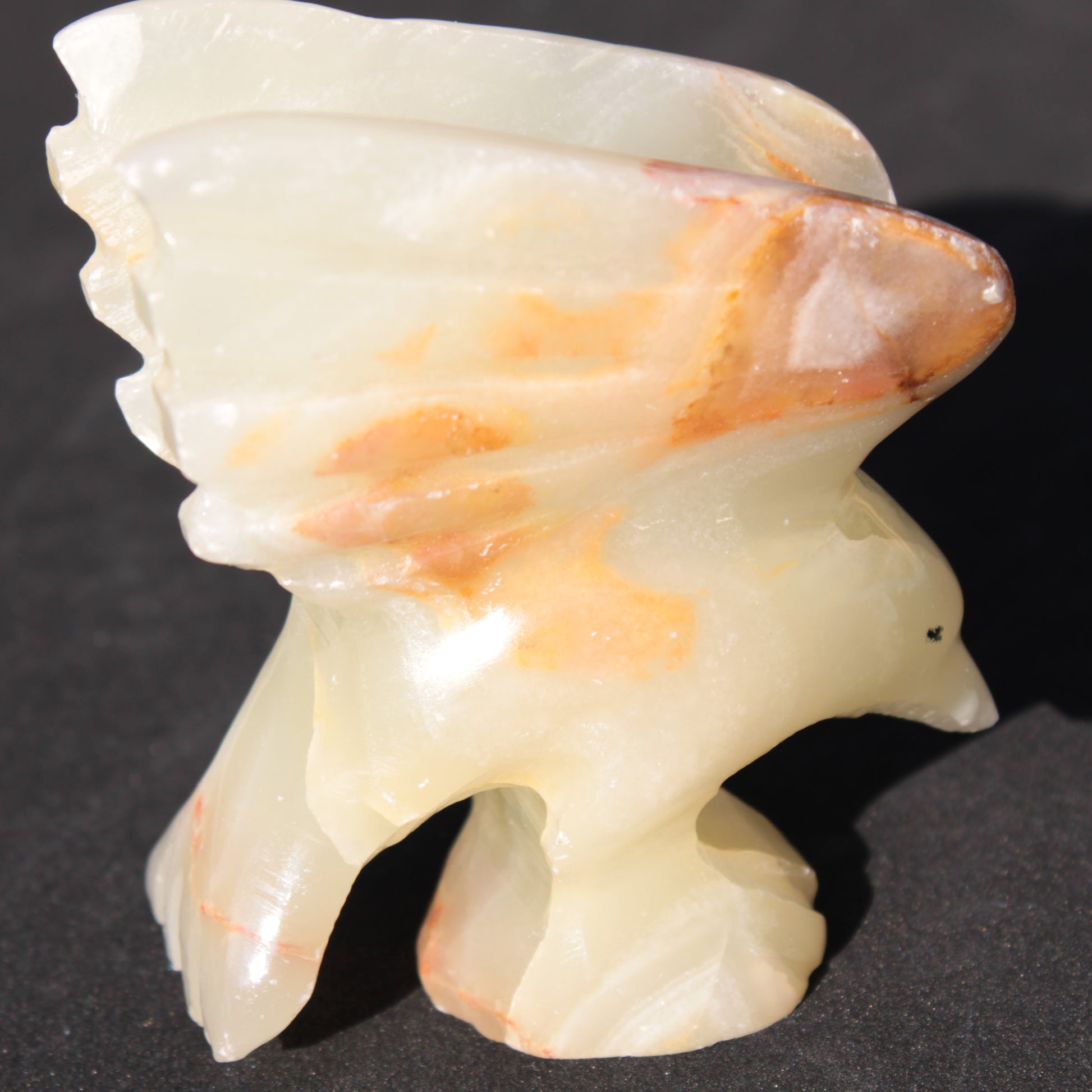 Winged Dolphin hand-carved Afghan Jade 70*36*78mm 182g Rocks and Things