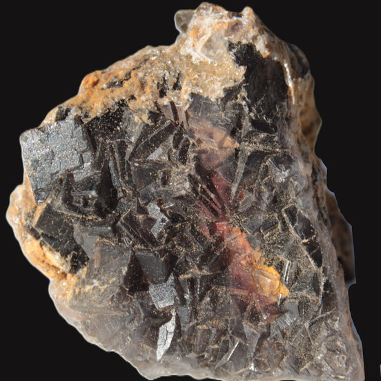 Purple cubic Fluorite cluster on Calcite matrix from Pakistan 55mm 77.4g Rocks and Things