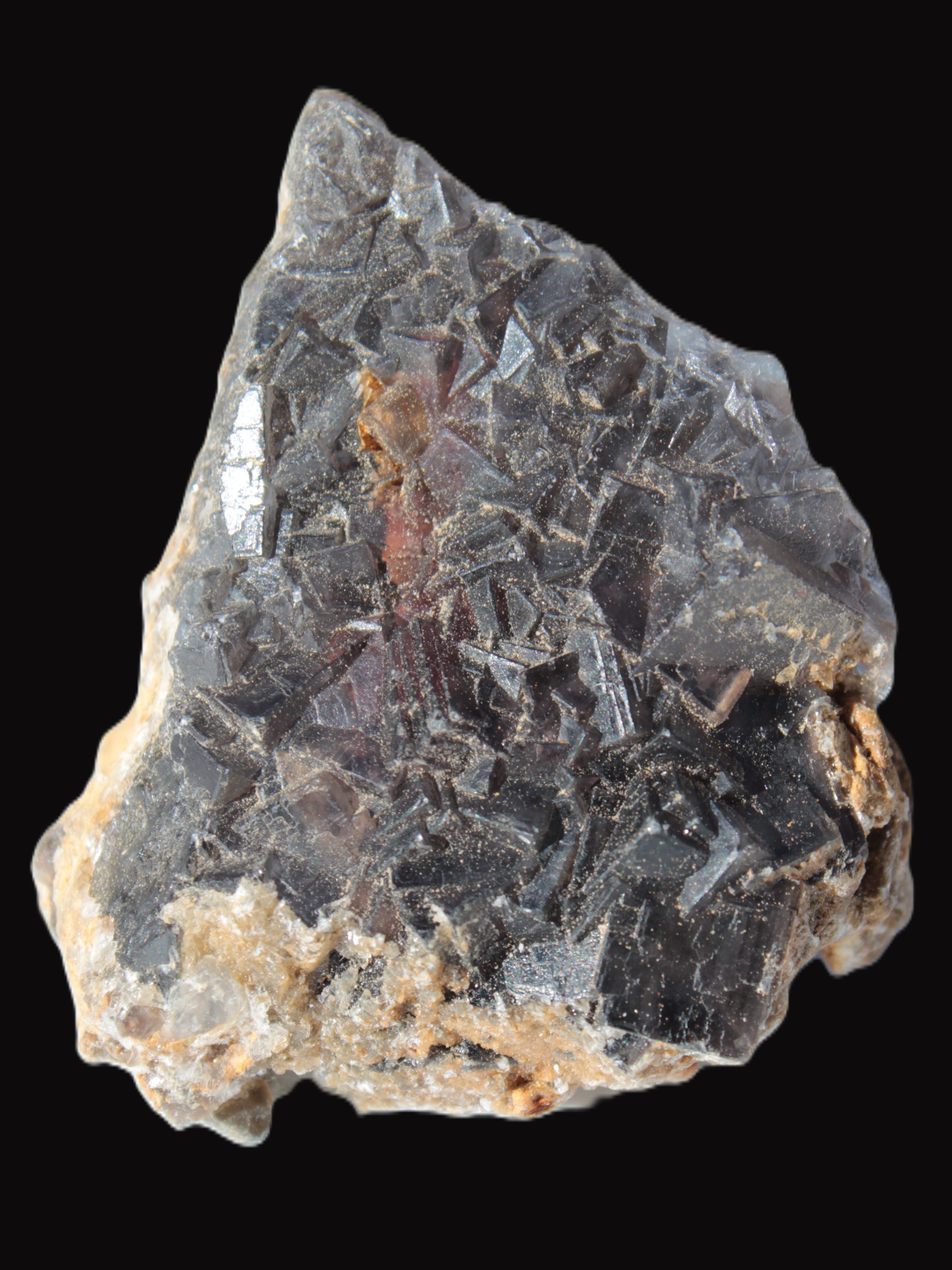 Purple cubic Fluorite cluster on Calcite matrix from Pakistan 55mm 77.4g Rocks and Things