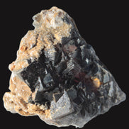 Purple cubic Fluorite cluster on Calcite matrix from Pakistan 55mm 77.4g Rocks and Things