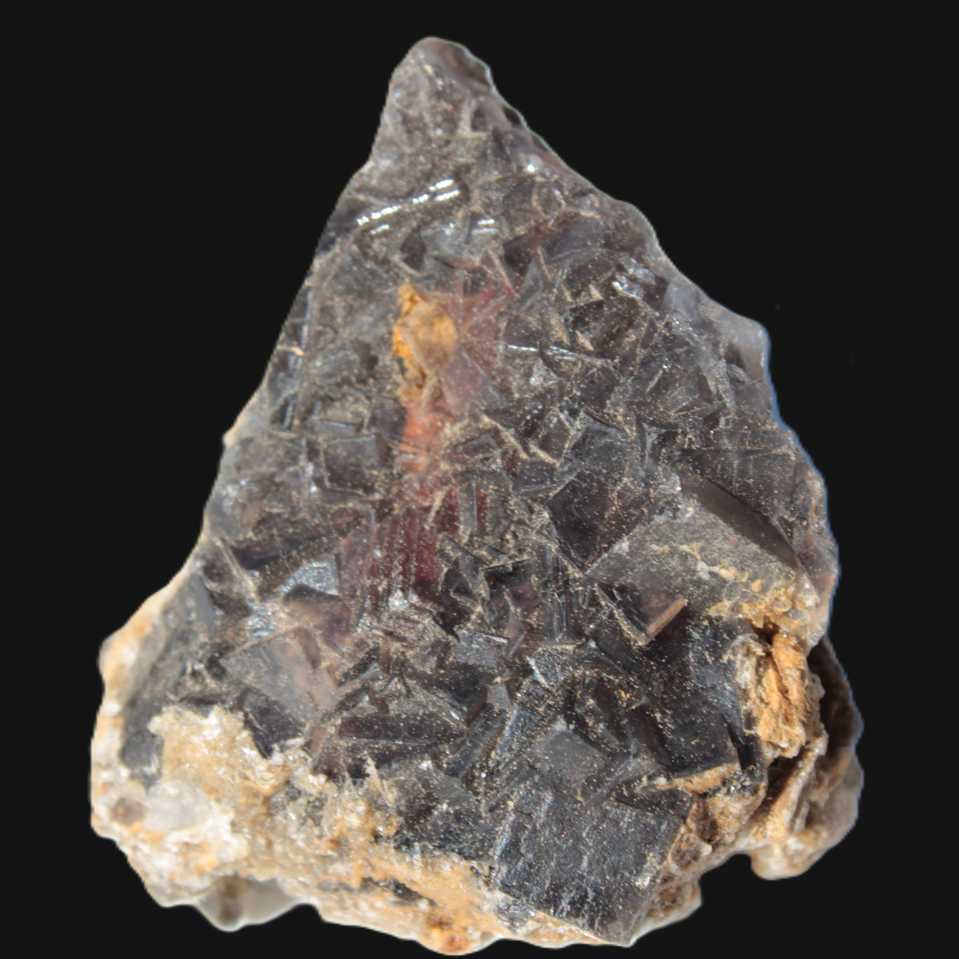 Purple cubic Fluorite cluster on Calcite matrix from Pakistan 55mm 77.4g Rocks and Things