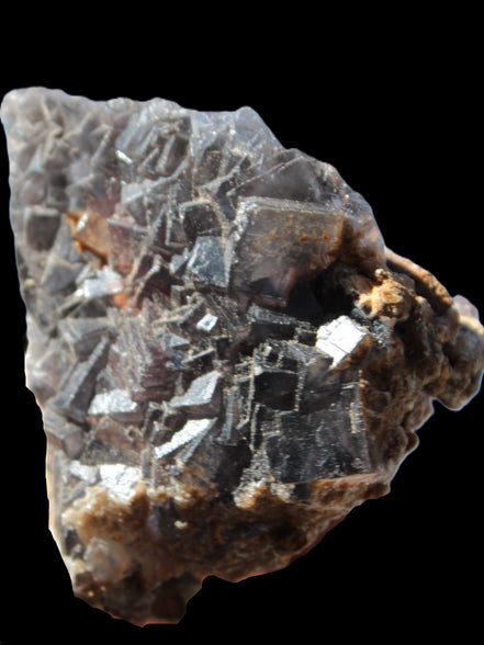 Purple cubic Fluorite cluster on Calcite matrix from Pakistan 55mm 77.4g Rocks and Things