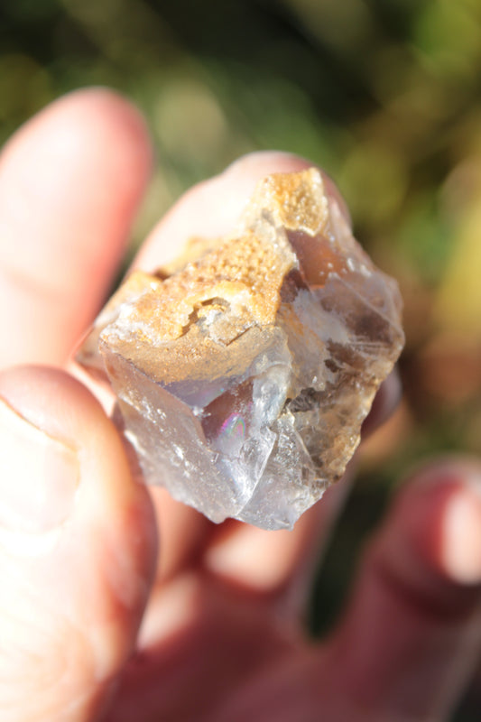 Clear cubic Fluorite cluster from Pakistan 40mm 31.2g