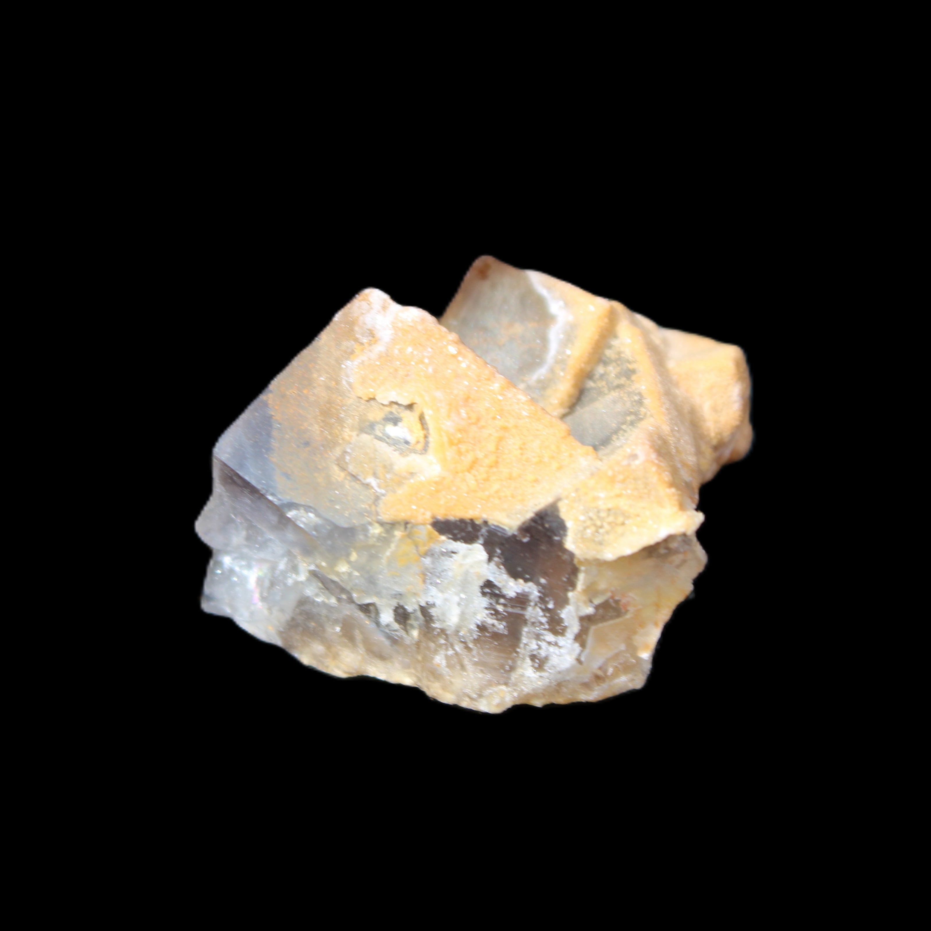 Clear cubic Fluorite cluster from Pakistan 40mm 31.2g in sunlight - Rocks and Things Store