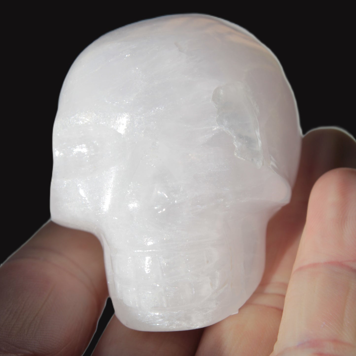 Mangano Calcite skull 40*55*45mm approx 160/161g Rocks and Things