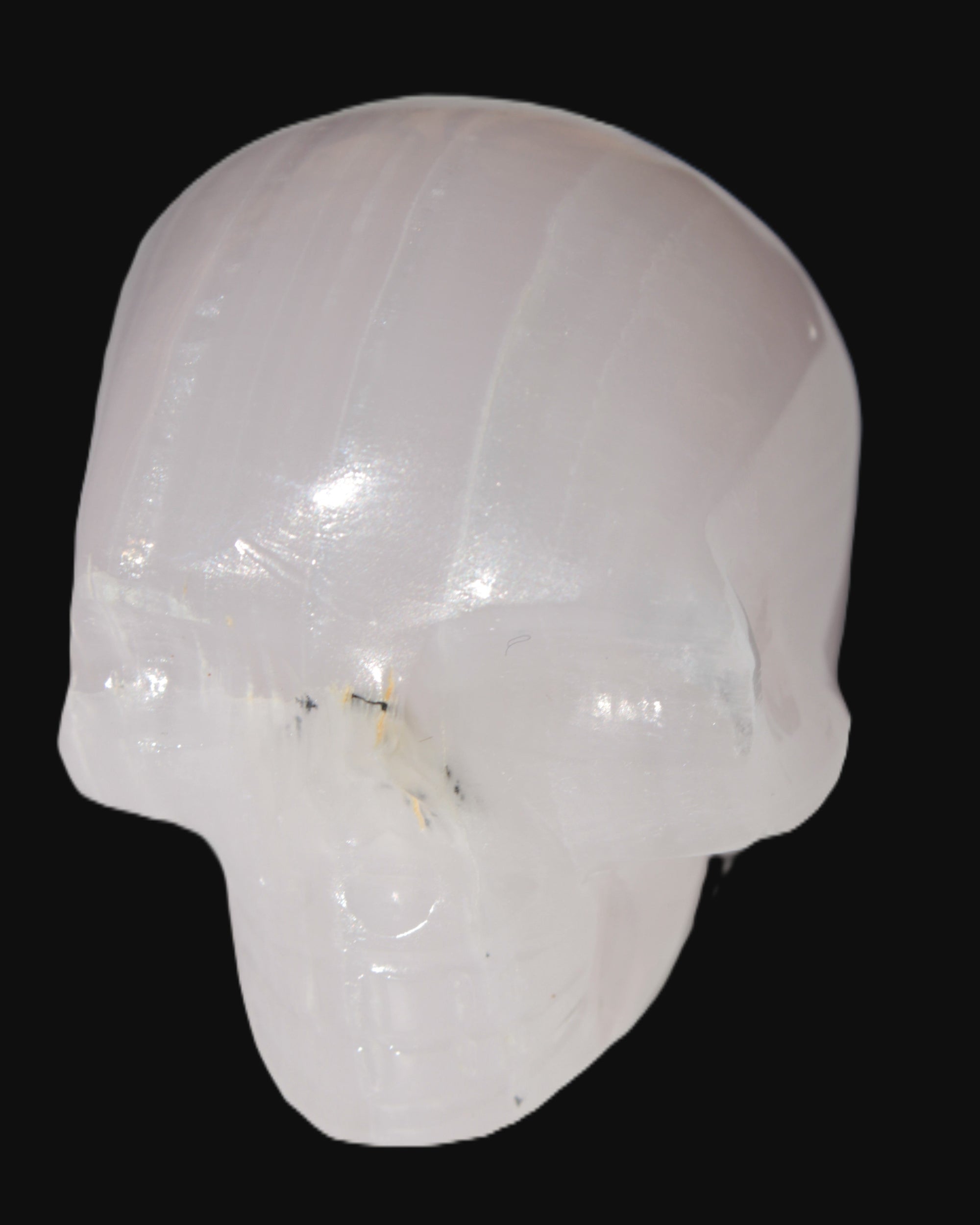 Mangano banded Calcite skull 43*44*48mm 161.5g in sunlight - Rocks and Things Store