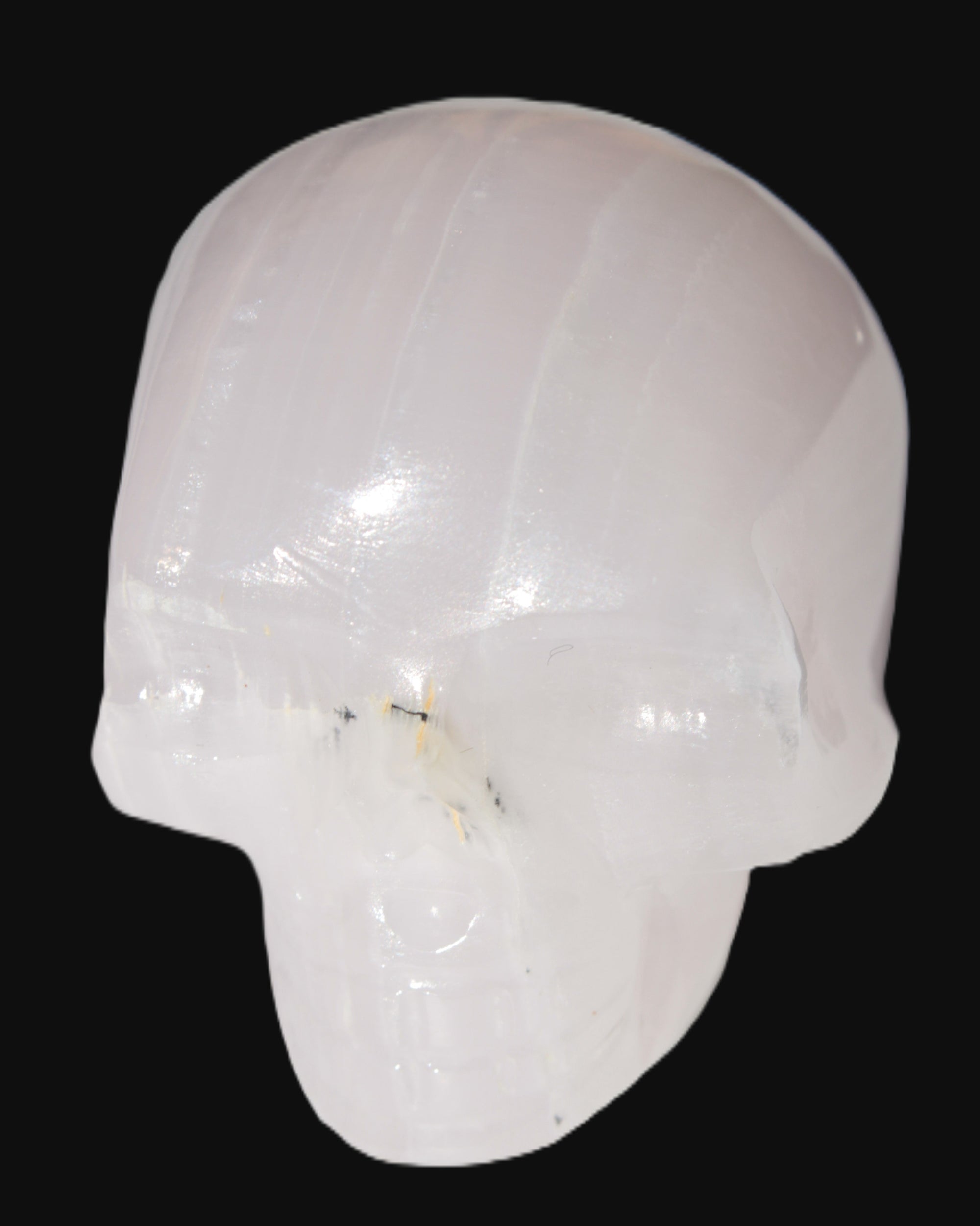 Mangano banded Calcite skull 43*44*48mm 161.5g in sunlight - Rocks and Things Store