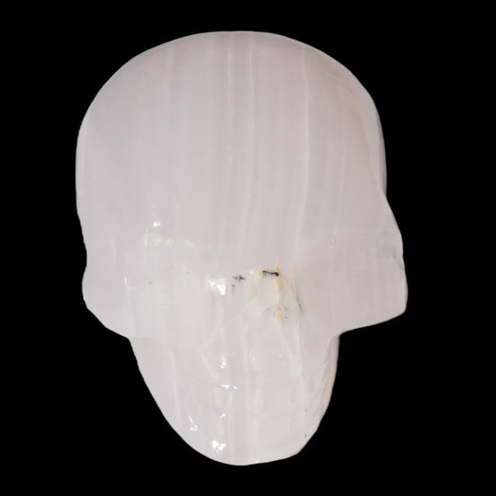 Mangano banded Calcite skull 43*44*48mm 161.5g in sunlight - Rocks and Things Store