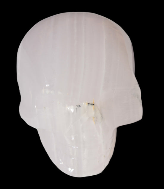 Mangano banded Calcite skull 43*44*48mm 161.5g in sunlight - Rocks and Things Store