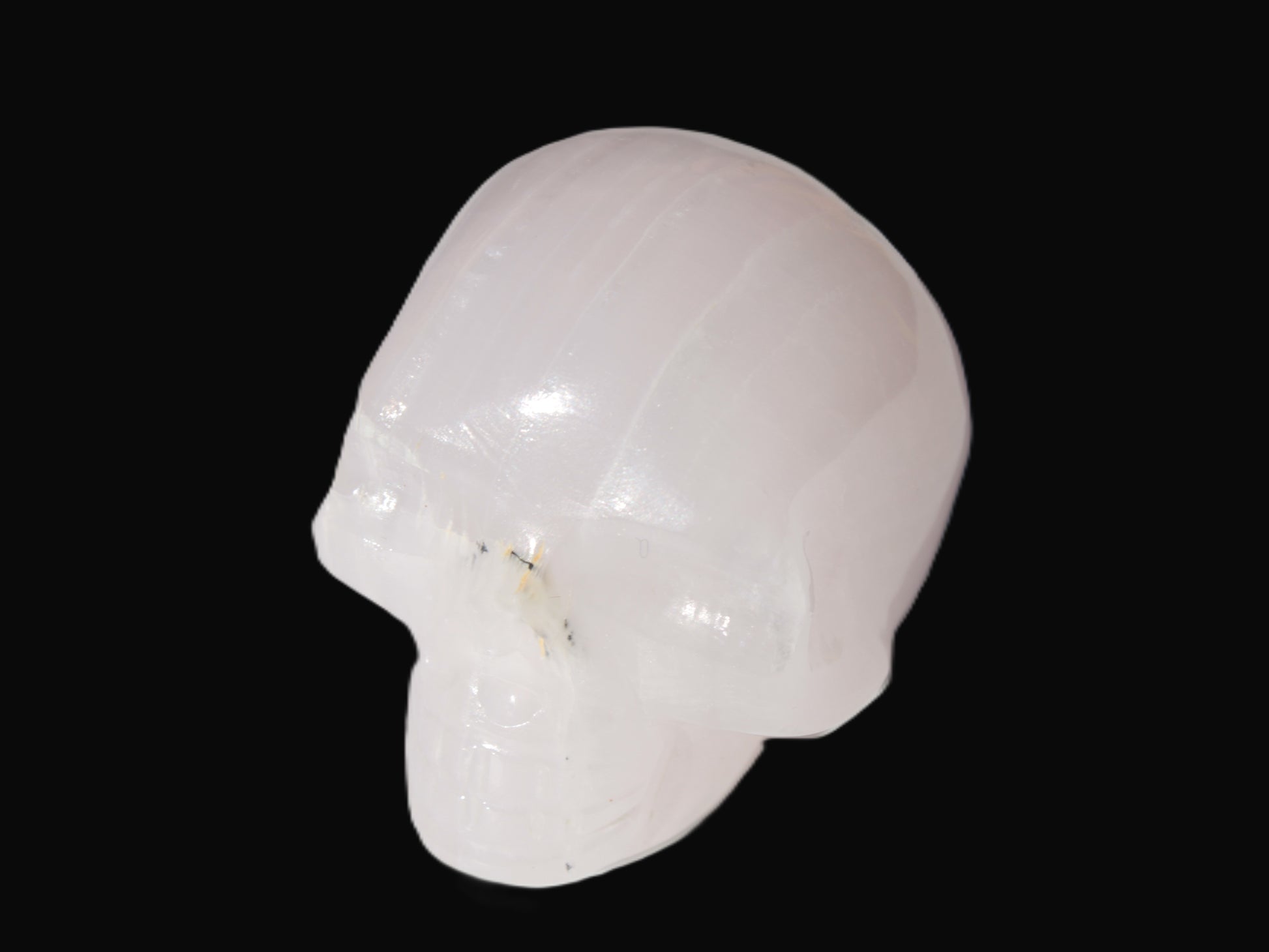 Mangano banded Calcite skull 43*44*48mm 161.5g Rocks and Things