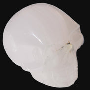 Mangano banded Calcite skull 43*44*48mm 161.5g in sunlight - Rocks and Things Store