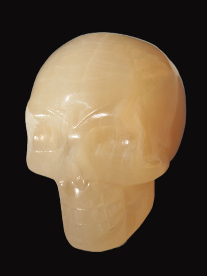 Honey Calcite skull 40*58*56mm approx., 182.6-194.6g Rocks and Things