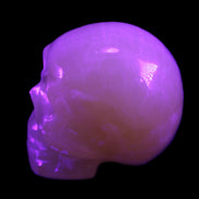 Honey Calcite skull 40*58*56mm approx., 189g in UV light - Rocks and Things Store
