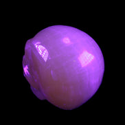 Honey Calcite skull 40*58*56mm approx., 189g in UV light - Rocks and Things Store