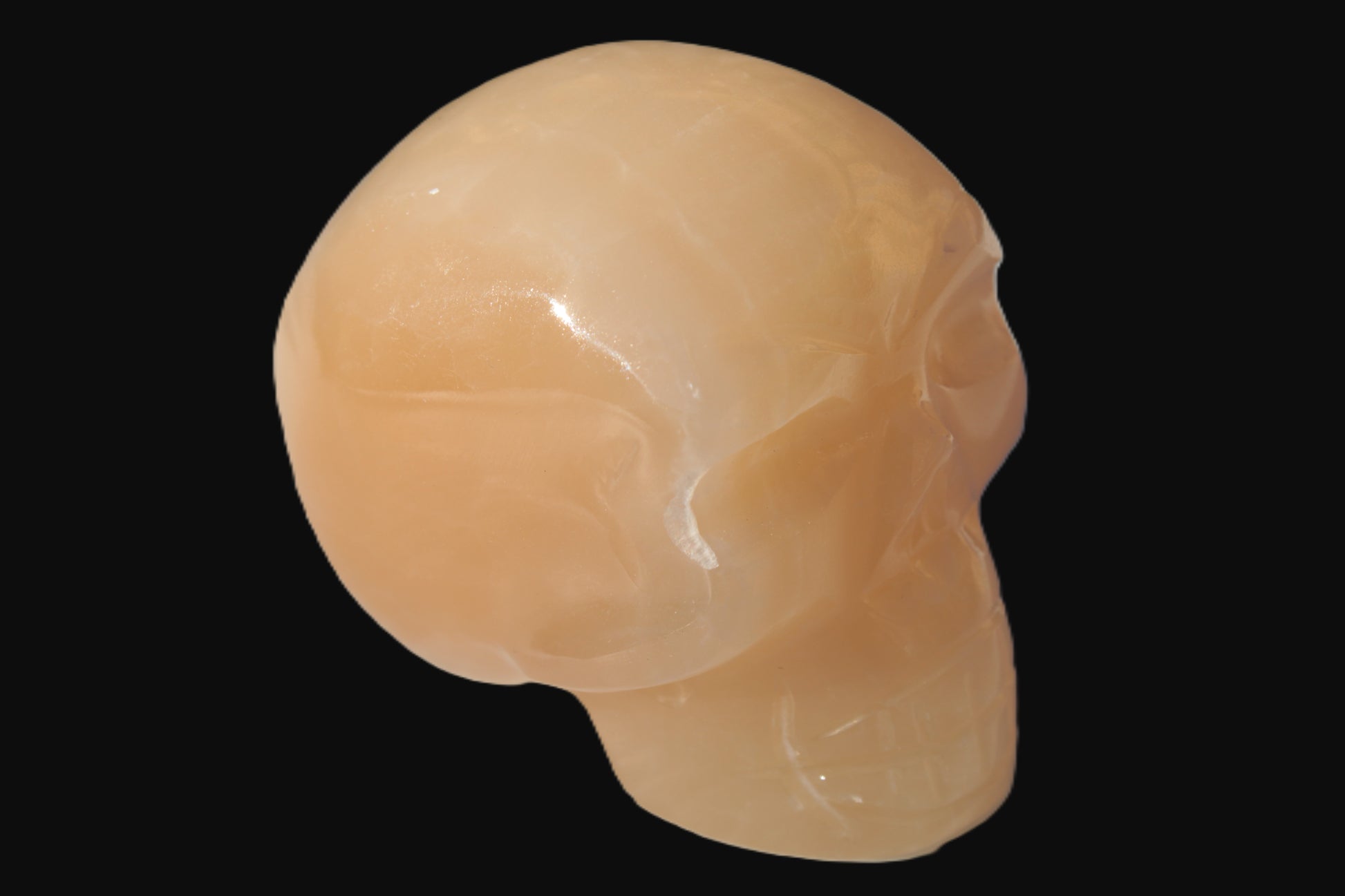 Honey Calcite skull 40*58*56mm approx., 182.6-194.6g Rocks and Things