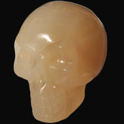 Honey Calcite skull 40*58*56mm 182-194g in sunlight - Rocks and Things Store